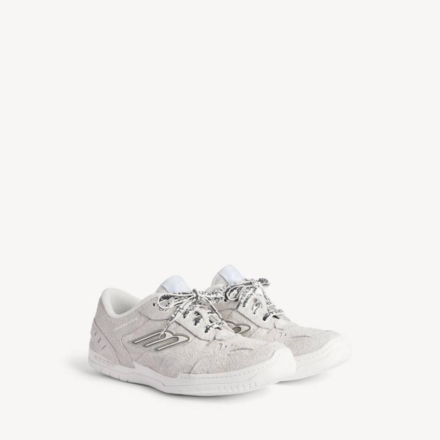 バレンシアガ BALENCIAGA メンズ HAMPTONS スエード スニーカー【オフホワイト/ブラック 】【送料無料】【正規品】の画像