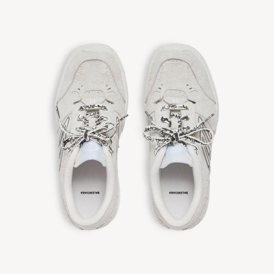 バレンシアガ BALENCIAGA メンズ HAMPTONS スエード スニーカー【オフホワイト/ブラック 】【送料無料】【正規品】の画像