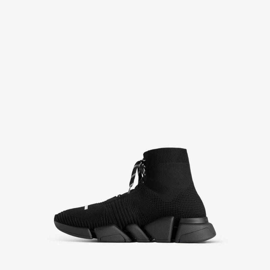 バレンシアガ BALENCIAGA メンズ SPEED 2.0 LACE-UP　リサイクルニット スニーカー【ブラック 】【送料無料】【正規品】の画像