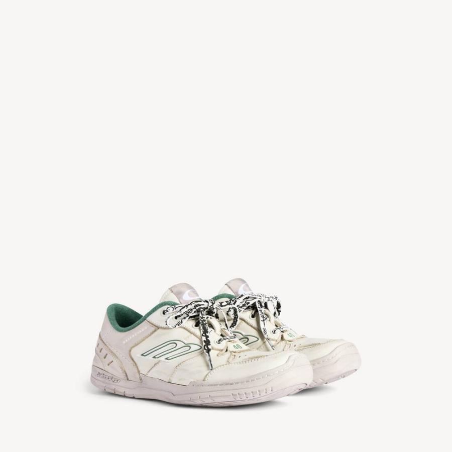 バレンシアガ BALENCIAGA メンズ HAMPTONS ミディアム WORN-OUT スニーカー【ベージュ/グリーン 】【送料無料】【正規品】の画像