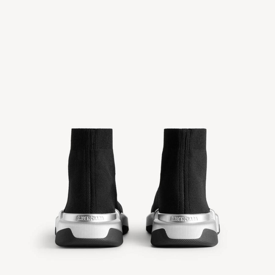 バレンシアガ BALENCIAGA メンズ SPEED 2.0 リサイクルニット スニーカー【ブラック/シルバー 】【送料無料】【正規品】の画像