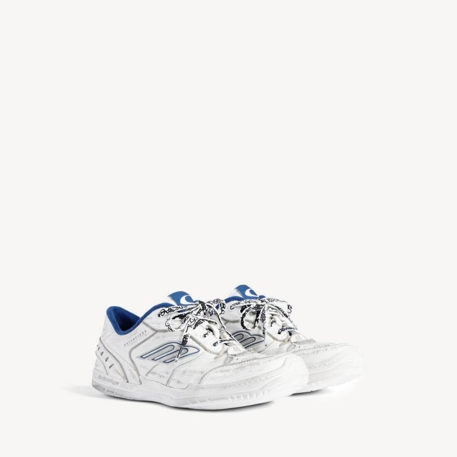 バレンシアガ BALENCIAGA メンズ HAMPTONS WORN-OUT スニーカー【ホワイト/ダークブルー/グレー 】【送料無料】【正規品】の画像