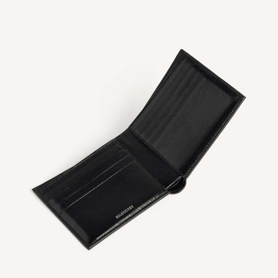 バレンシアガ BALENCIAGA メンズ SUPERBUSY スクエア フォールデッドウォレット 財布【ブラック 】【送料無料】【正規品】の画像