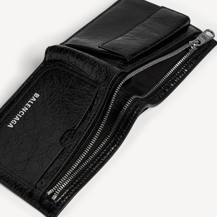 バレンシアガ BALENCIAGA メンズ SUPERBUSY スクエア フォールデッドウォレット 財布【ブラック 】【送料無料】【正規品】の画像