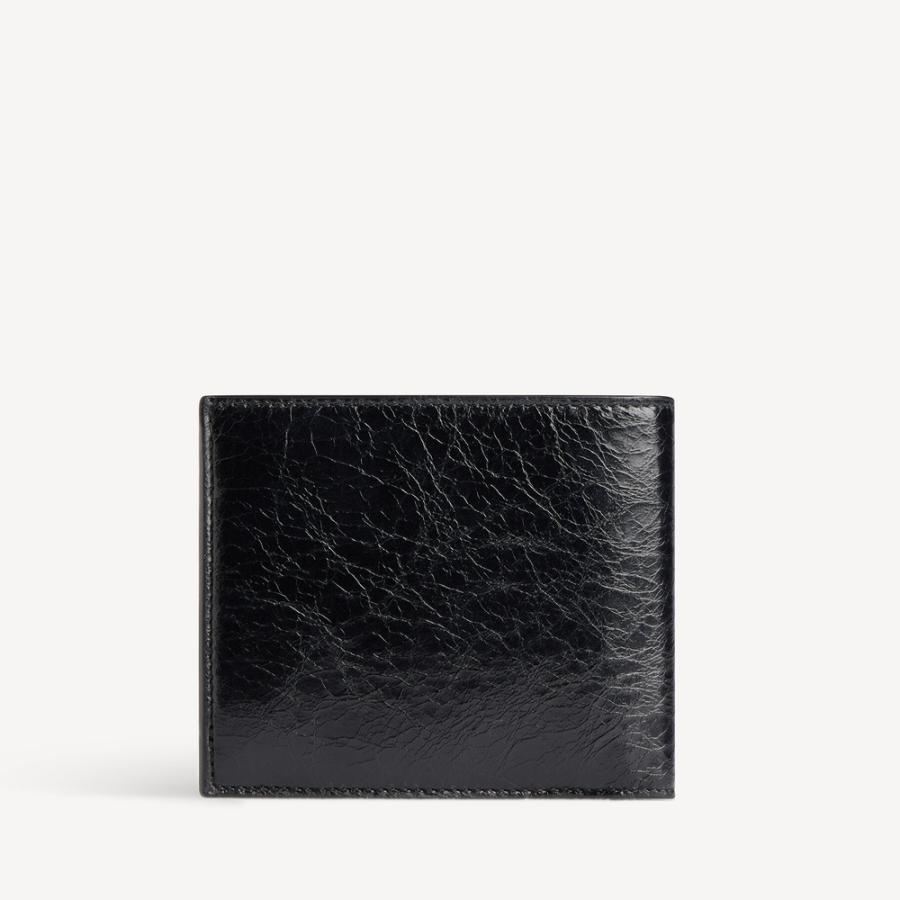 バレンシアガ BALENCIAGA メンズ MONACO スクエア フォールド コイン ウォレット 財布【ブラック 】【送料無料】【正規品】の画像