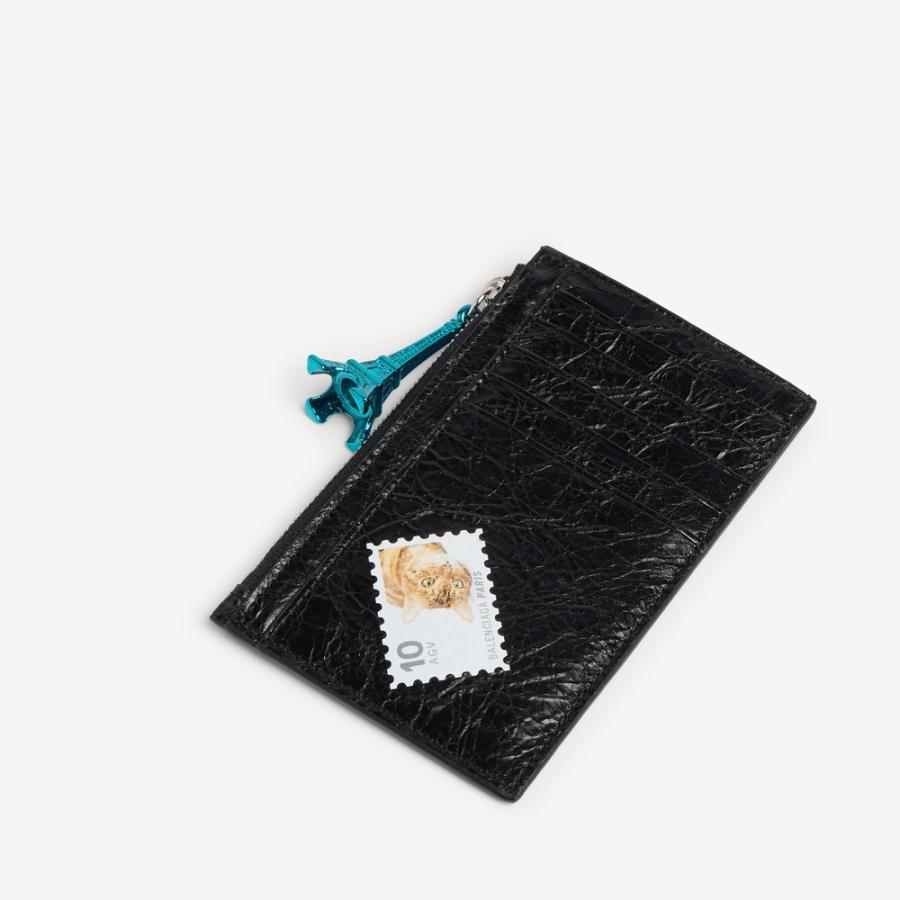 バレンシアガ BALENCIAGA メンズ CASH ラージ ロング コイン&カード【ブラック/マルチカラー 】【送料無料】【正規品】の画像