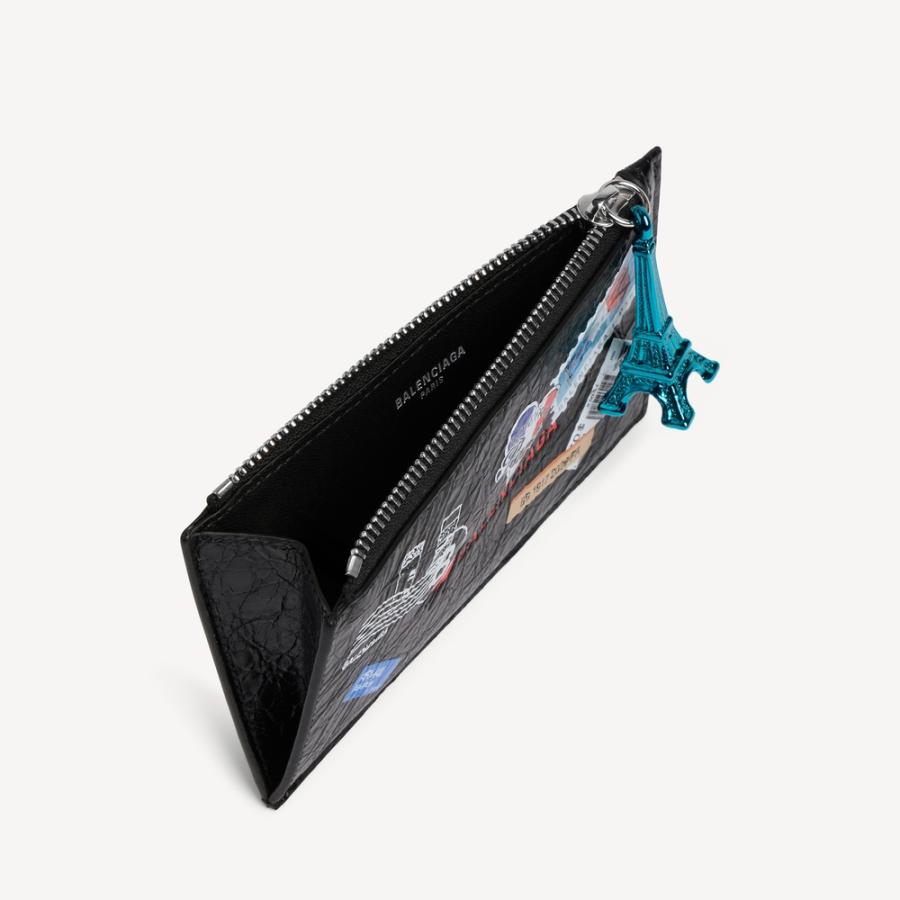 バレンシアガ BALENCIAGA メンズ CASH ラージ ロング コイン&カード【ブラック/マルチカラー 】【送料無料】【正規品】の画像
