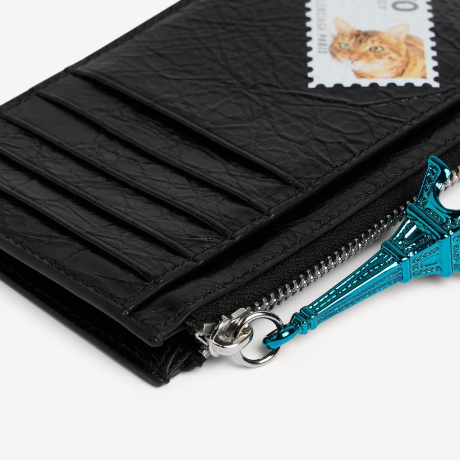 バレンシアガ BALENCIAGA メンズ CASH ラージ ロング コイン&カード【ブラック/マルチカラー 】【送料無料】【正規品】の画像