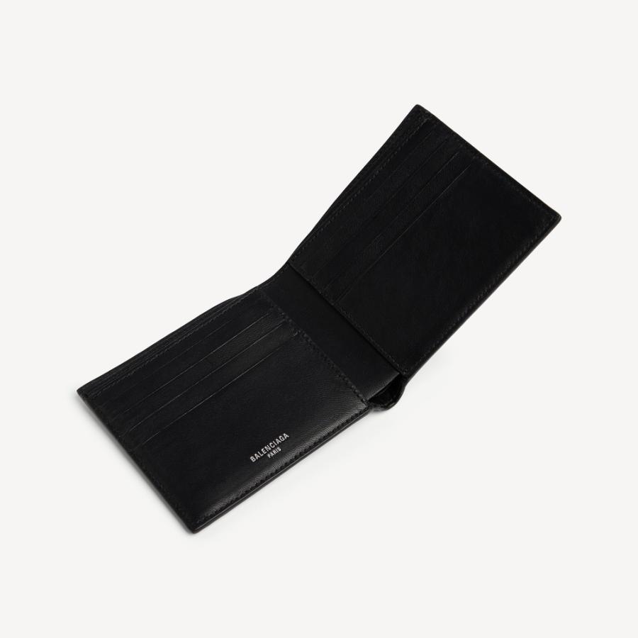 バレンシアガ BALENCIAGA メンズ CASH スクエア二つ折り財布【ブラック/マルチカラー 】【送料無料】【正規品】の画像
