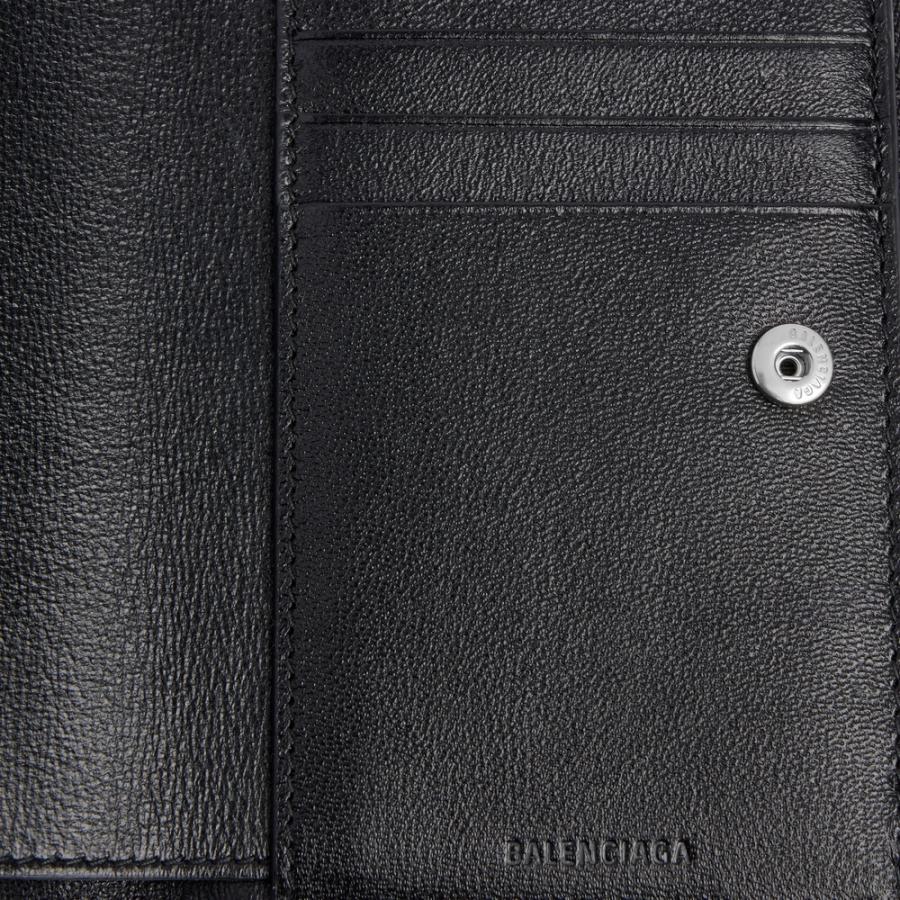バレンシアガ BALENCIAGA メンズ CASH バーティカル二つ折りカードホルダー【ブラック/グリーン 】【送料無料】【正規品】の画像
