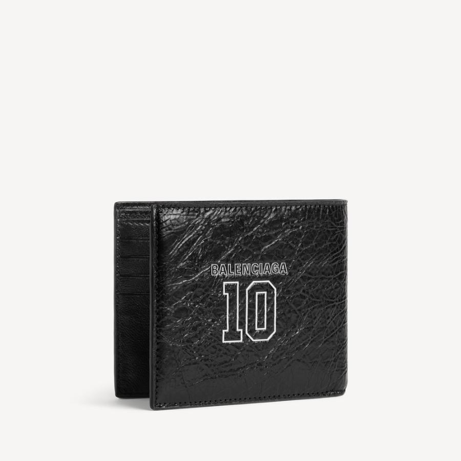 バレンシアガ BALENCIAGA メンズ BALENCIAGA | NBA COLLABORATION CASH スクエア フォールデッド 財布【ブラック 】【送料無料】【正規品】の画像