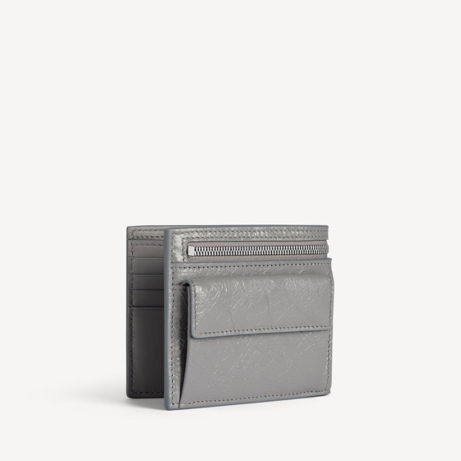 バレンシアガ BALENCIAGA メンズ SUPERBUSY スクエア フォールデッドウォレット 財布【グレー 】【送料無料】【正規品】の画像