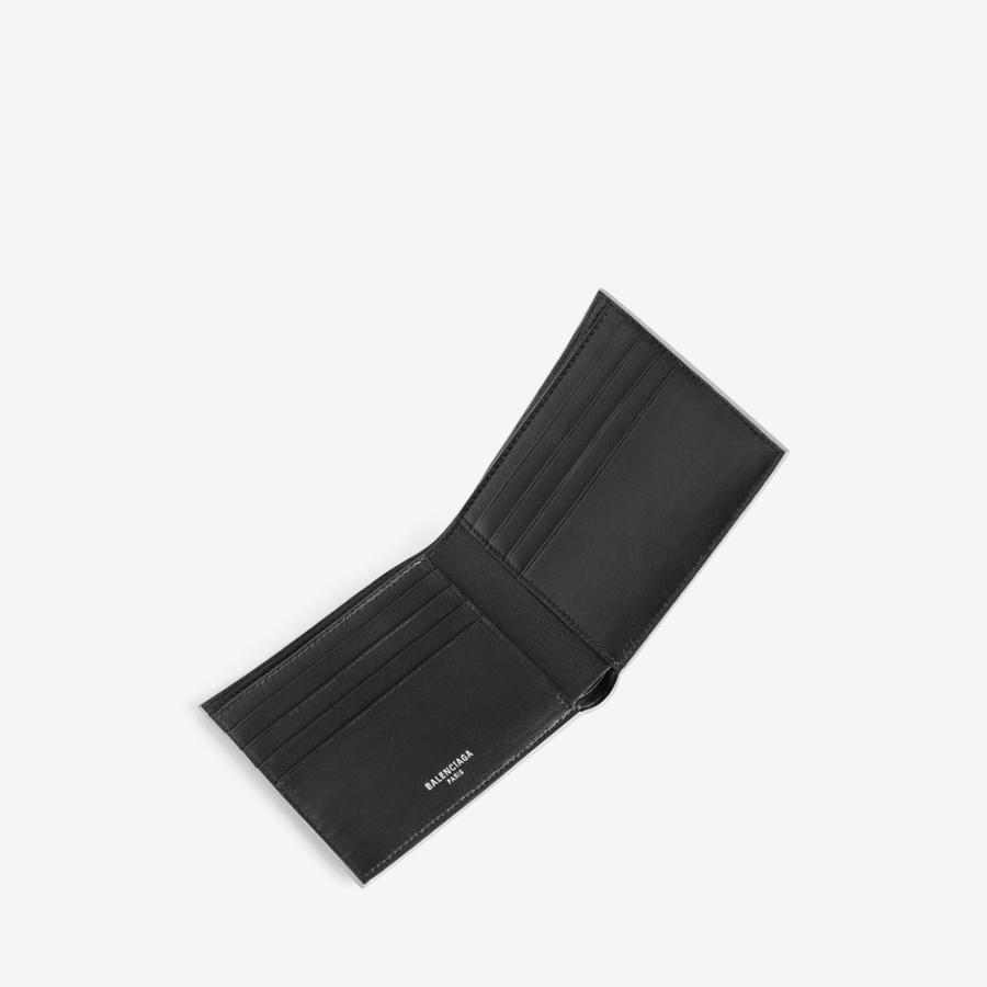 バレンシアガ BALENCIAGA メンズ PASSPORT スクエア フォールデッドウォレット 財布【シルバー 】【送料無料】【正規品】の画像