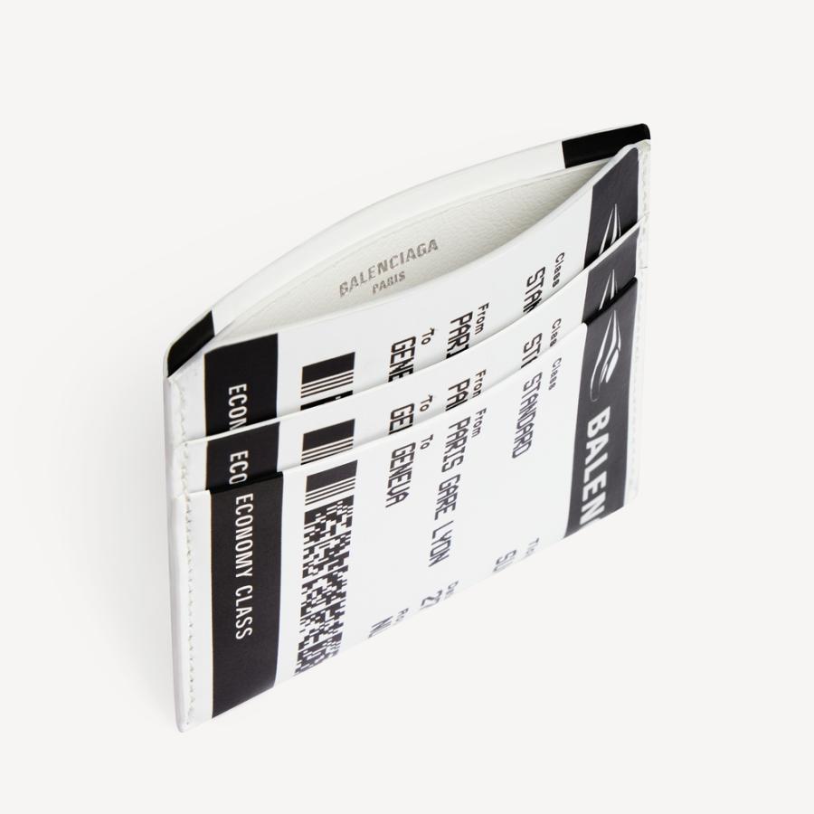 バレンシアガ BALENCIAGA メンズ PASSPORT ボーディング カードホルダー【ブラック/ホワイト 】【送料無料】【正規品】の画像