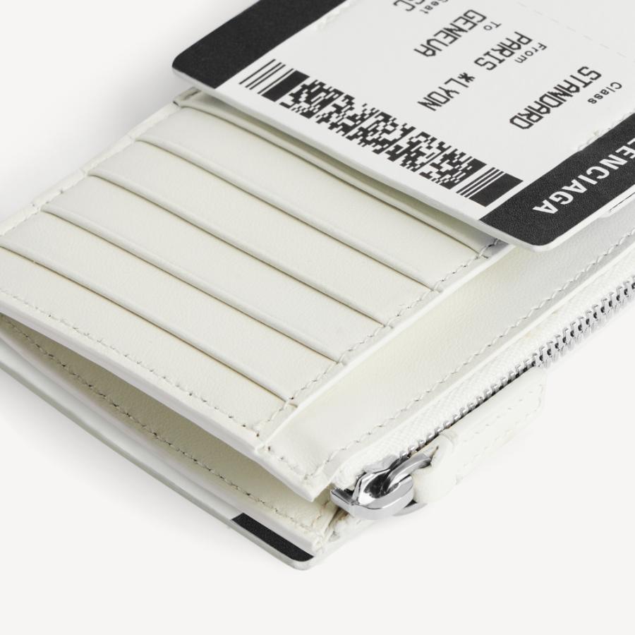 バレンシアガ BALENCIAGA メンズ PASSPORT ボーディングパス ロング コイン&カードホルダー【ブラック/ホワイト 】【送料無料】【正規品】の画像