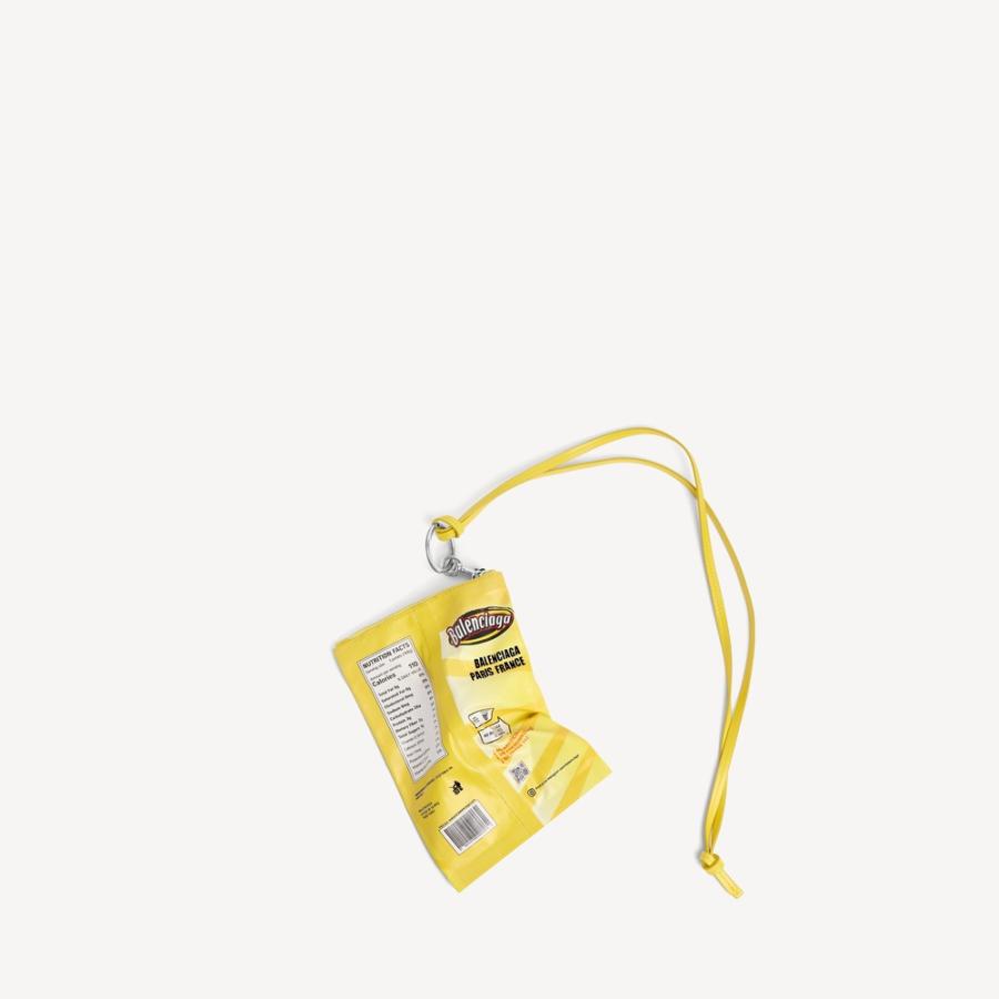 バレンシアガ BALENCIAGA メンズ CHIPS フォンホルダー ポーチ【イエロー 】【送料無料】【正規品】の画像