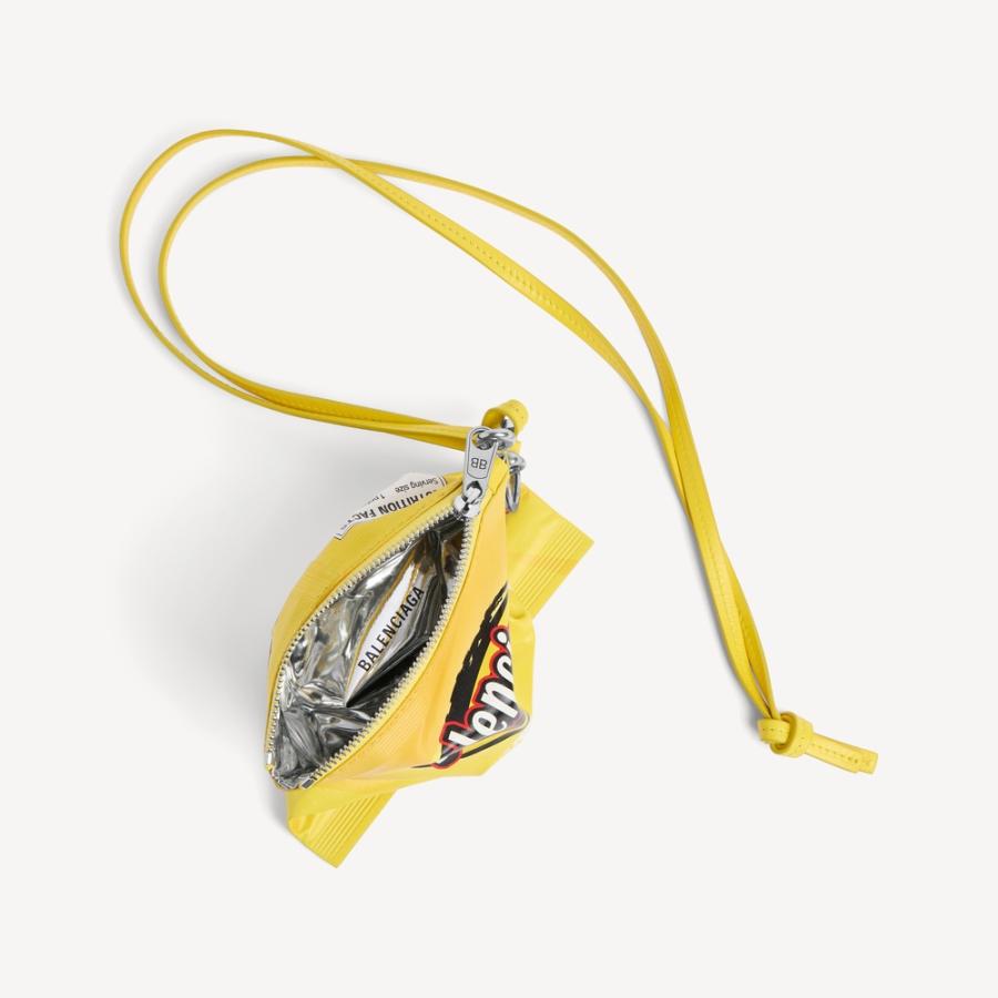 バレンシアガ BALENCIAGA メンズ CHIPS フォンホルダー ポーチ【イエロー 】【送料無料】【正規品】の画像