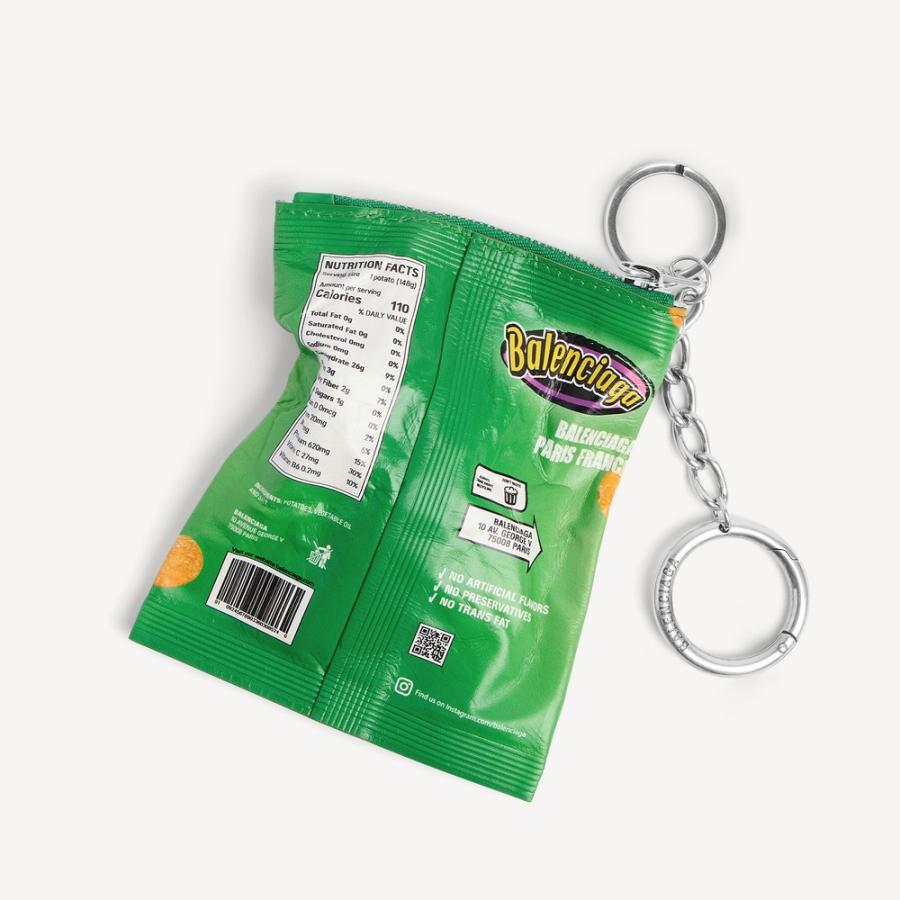 バレンシアガ BALENCIAGA メンズ キーリング CHIPS チャーム【グリーン 】【送料無料】【正規品】の画像