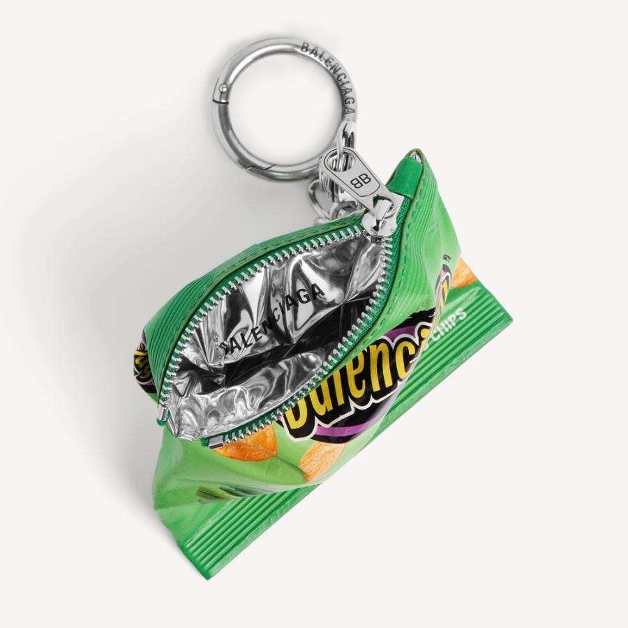 バレンシアガ BALENCIAGA メンズ キーリング CHIPS チャーム【グリーン 】【送料無料】【正規品】の画像