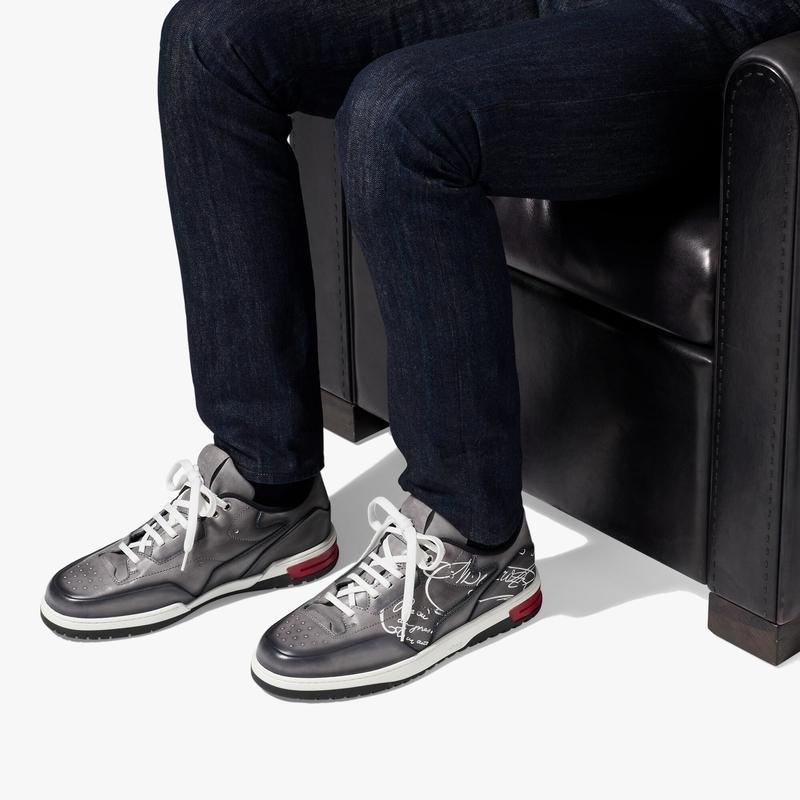 ベルルッティ Berluti プレイオフ スクリット レザースニーカー【iron 