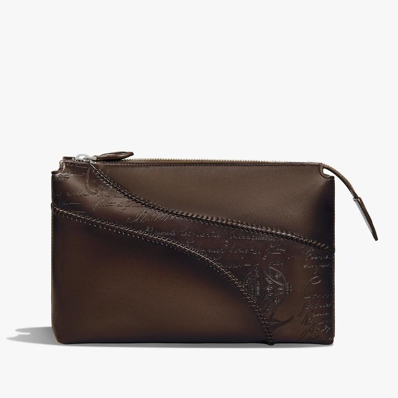 Berluti（ベルルッティ） テルシオ スクリットレザー ポーチ【vigogna