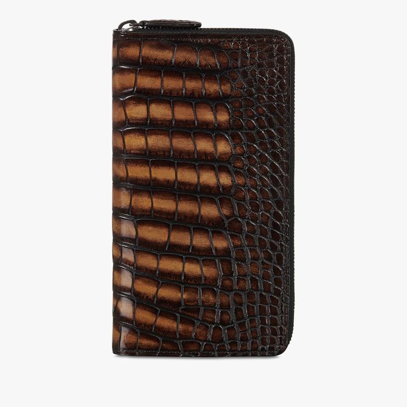 【美品】ベルルッティ　イタウバジップウォレットクロコ長財布 Berluti（ベルルッティ） イタウバ アリゲーターレザー ロングジップ