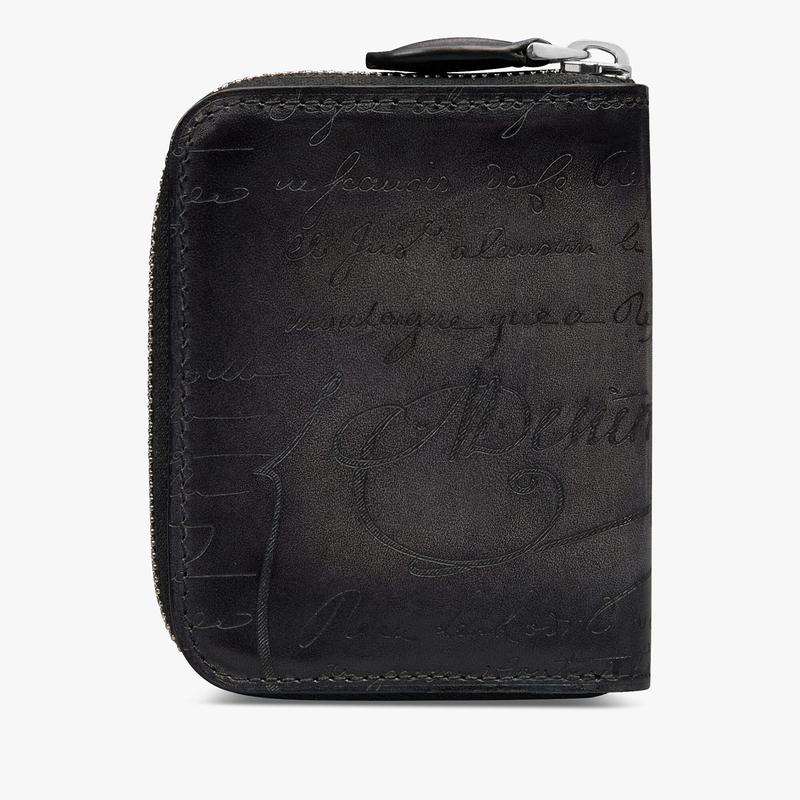 ベルルッティ Berluti ワパ スクリットレザー ジップ付きコインパース【nero grigio 】【送料無料】【正規品】の画像