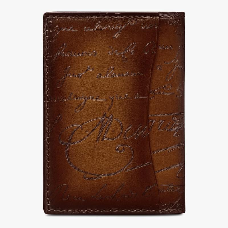 ベルルッティ Berluti ジャグア スクリットレザー カードホルダー【cacao intenso 】【送料無料】【正規品】の画像