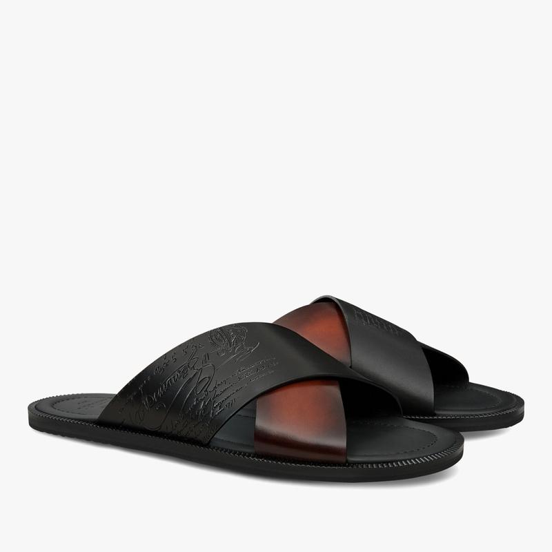 ベルルッティ Berluti シフノス スクリット レザーサンダル【cacao intenso 】【送料無料】【正規品】の画像