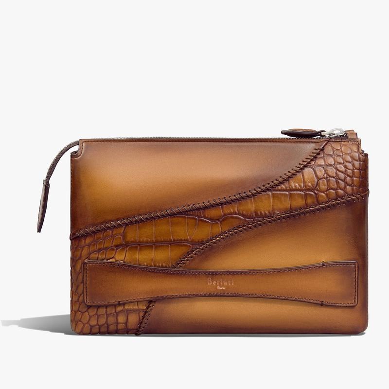 Berluti（ベルルッティ） テルシオ レザー＆アリゲーターレザー ポーチ