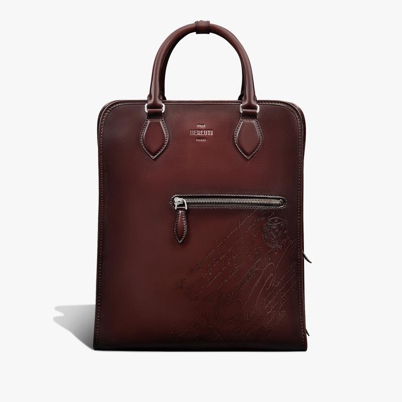 極美品 ベルルッティ プルミエジュール スクリット レザー バックパック グレー Berluti（ベルルッティ） プルミエジュール スクリットレザー バック