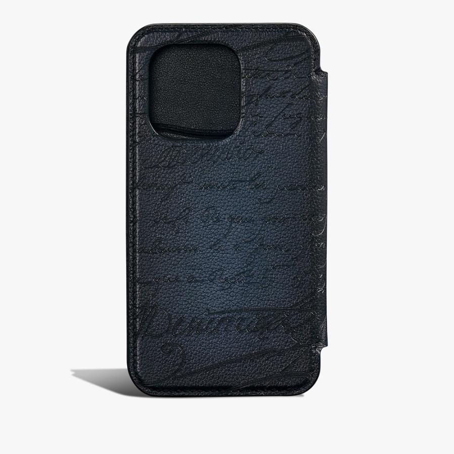 BERLUTI iPhone16 promaxスクリットレザー ライトアルミニオ BERLUTI