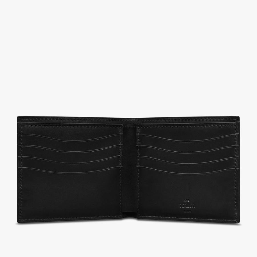 ベルルッティ Berluti マコレ スクリットレザー コンパクトウォレット 財布【nero grigio 】【送料無料】【正規品】の画像