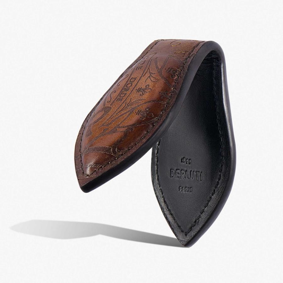 【激安】BERLUTI レザー マネークリップ Berluti（ベルルッティ） ジュール スクリットレザー マネークリップ