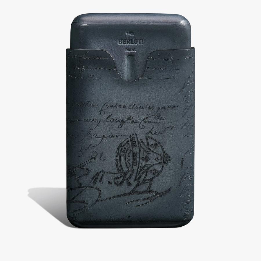 Berluti（ベルルッティ） シガーケース 4 スクリットレザー【blu