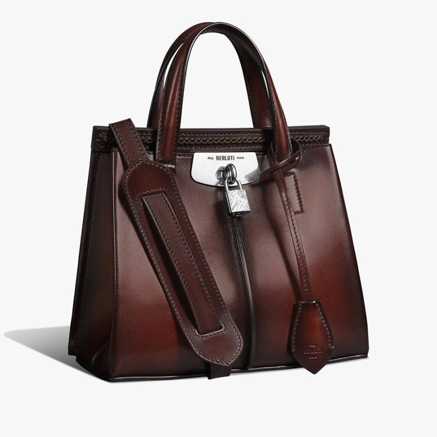Berluti ベルルッティ　ブラウンレザー ハンドバッグ Berluti（ベルルッティ） ルティ 25 レザー メッセンジャーバッグ