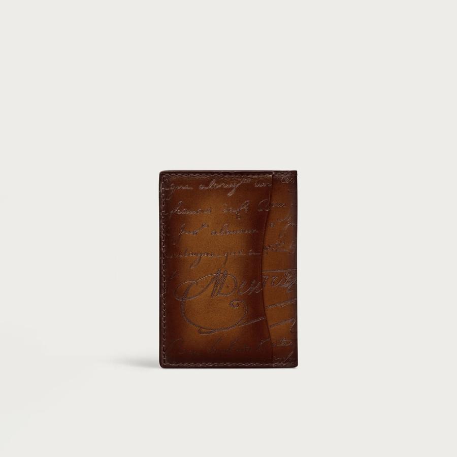 ベルルッティ Berluti ジャグア フラップ カードホルダー【cacao intenso 】【送料無料】【正規品】の画像