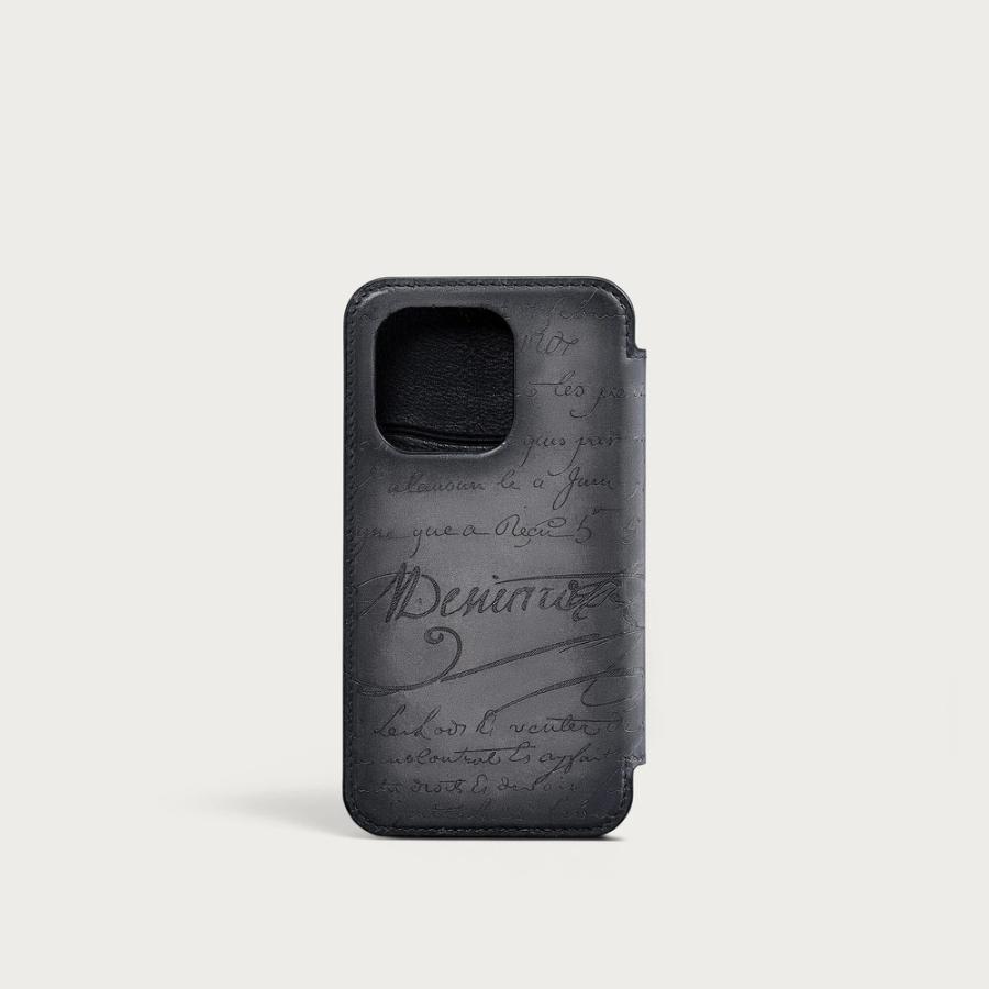 ベルルッティ Berluti iPhone 16 Pro Phone Folio【light aluminio 】【送料無料】【正規品】の画像