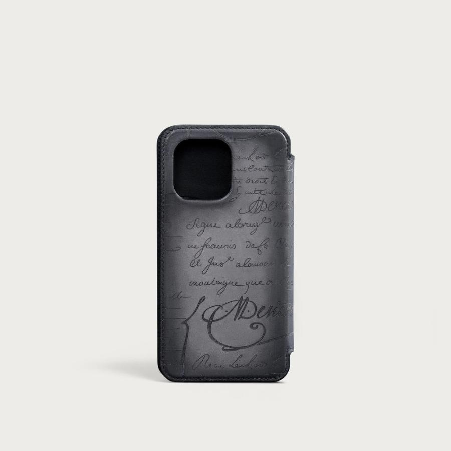 ベルルッティ Berluti iPhone 16 Pro Max Phone Folio【light aluminio 】【送料無料】【正規品】の画像