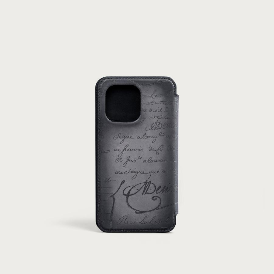 ベルルッティ Berluti iPhone 16 Pro Max Phone Folio【light aluminio 】【送料無料】【正規品】の画像