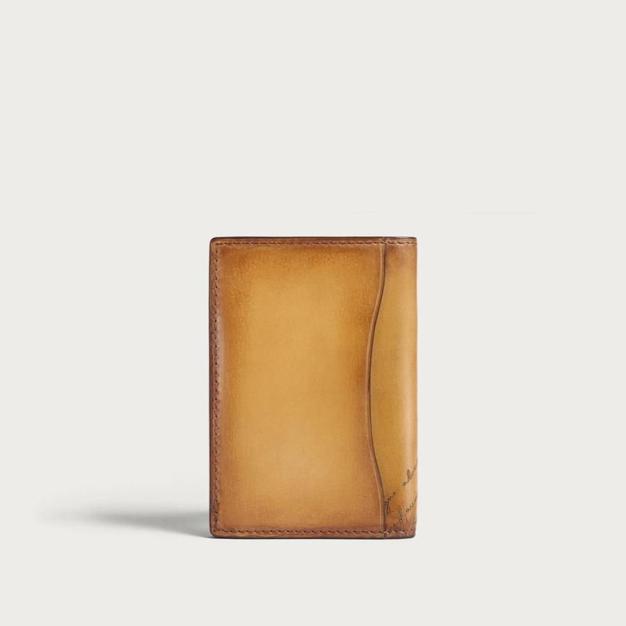 ベルルッティ Berluti ジャグア フラップ カードホルダー【mustard 】【送料無料】【正規品】の画像