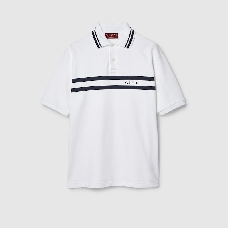 グッチ GUCCI メンズ プリント コットン ポロシャツ788016 XJGJX 9081 