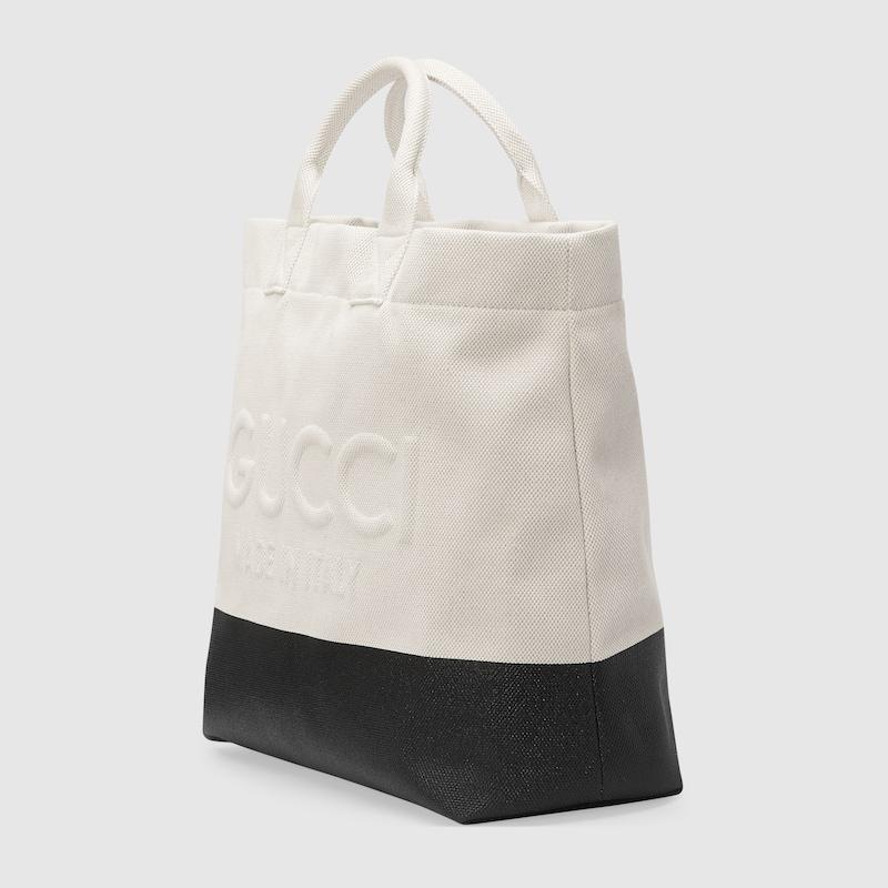 GUCCI グッチ レディース エンボス ディテール付き キャンバス トート 