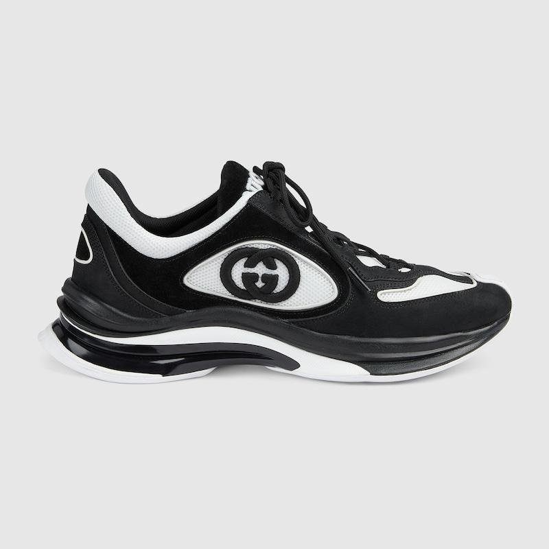 GUCCI グッチ メンズ RUN スニーカー【ブラック スエード GUCCI グッチ メンズ RUN スニーカー【ブラック スエード