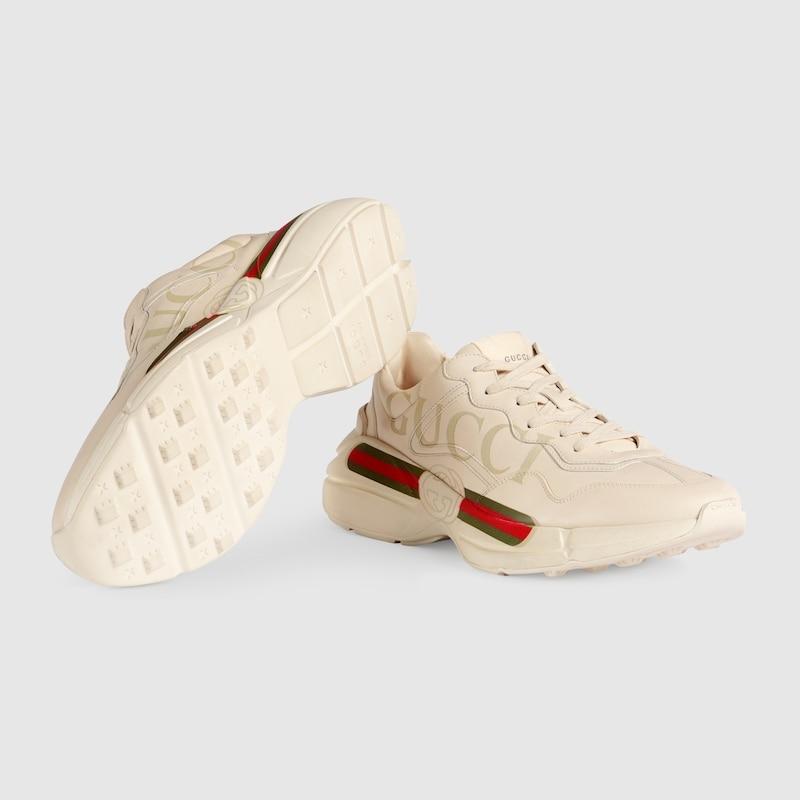 GUCCI グッチ メンズ ライトン ロゴ レザー スニーカー【500877