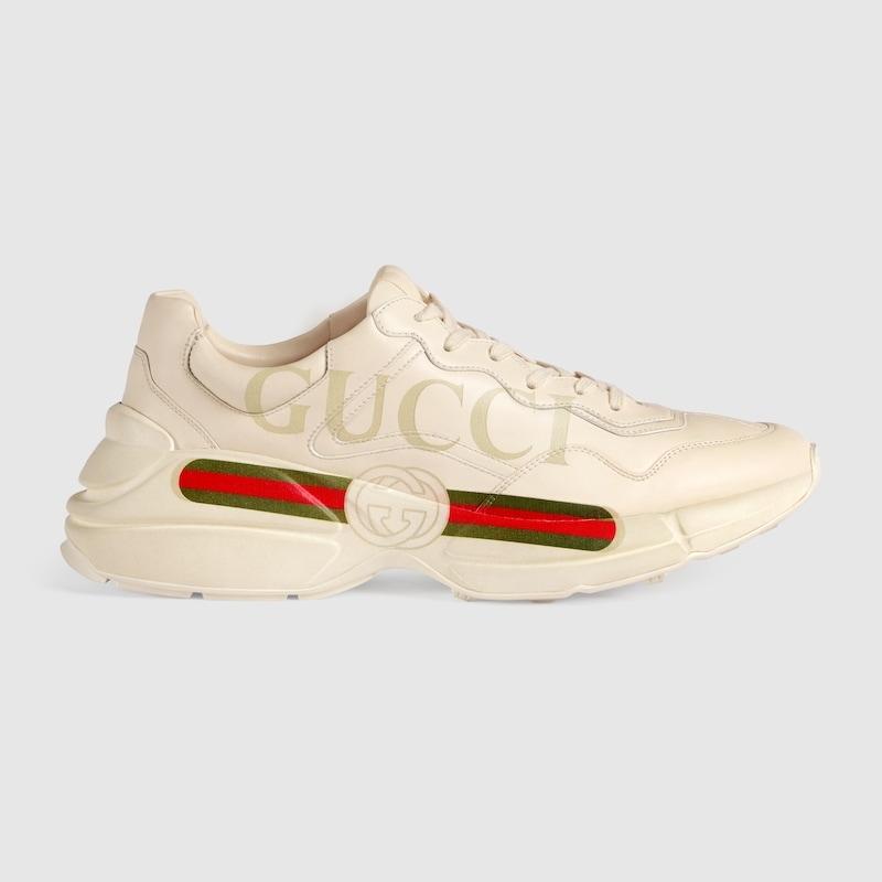 GUCCI グッチ メンズ ライトン ロゴ レザー スニーカー【500877