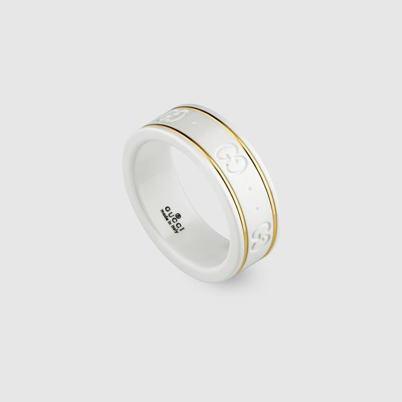GUCCI（グッチ） レディース アイコン イエローゴールド/ホワイト 