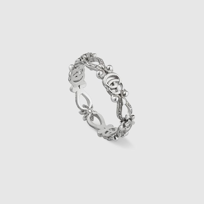 GUCCI（グッチ） レディース フローラ ダイヤモンド付き 18K リング 