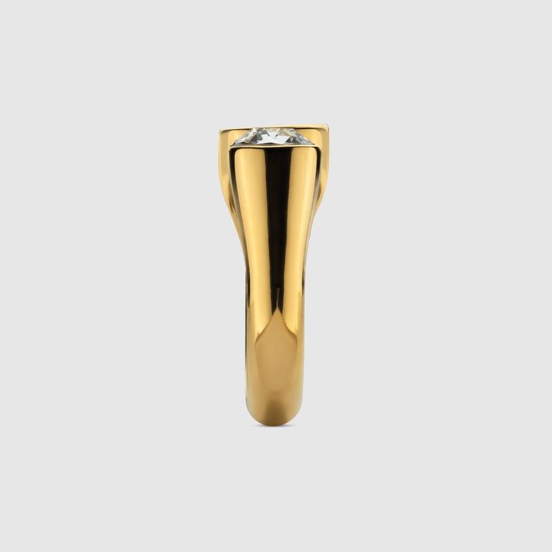 GUCCI（グッチ） レディース ブロンディ クリスタル リング【イエロー 