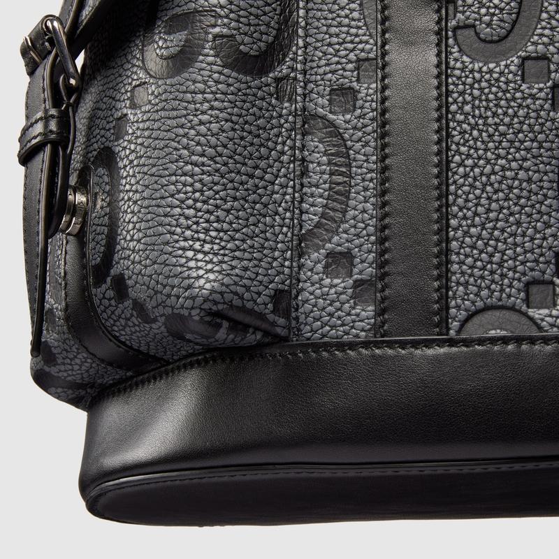 GUCCI（グッチ） メンズ GG ラージ バックパック【グレー＆ブラック GG